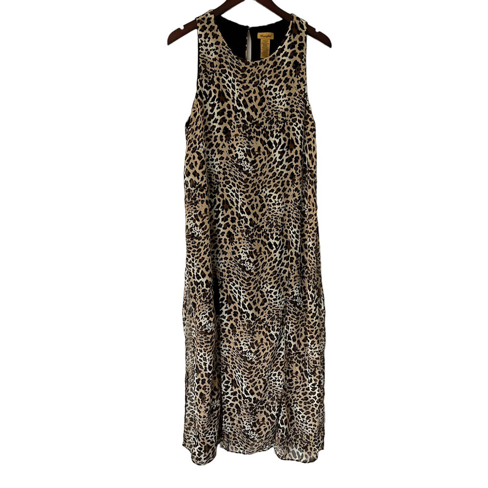 Wrangler Cheetah Print Sleeveless Lined Sheer‎ Dress Size Large